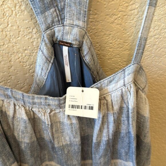 NWT Free People Plaid Breeze Suspender Dress size 8 - Picture 8 of 10